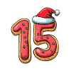 15 Number Christmas Biscuit