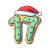 17 Number Christmas Cookie