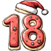18 Number Christmas Cookie