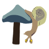 Snail upside down