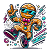 Dancing Gingerbread Man Christmas
