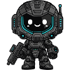kleiner süsser Robotersoldat