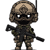 Little Cute American Soldier