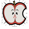 Smiling Apple Cartoon