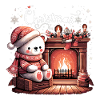 Polar Bear Christmas Fireplace Gift