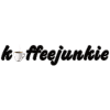Coffee junkie with cup black