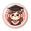 Graduation Cartoon Badge Design