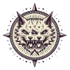 DoubleHeaded Gothic Cat Emblem