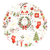 Festliches Weihnachtskreis-Design