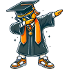 Cool Graduate Dab Pose Illustration