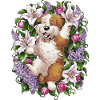 Cool Bobtail in Flower Bed