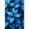 Cobalt Blue Leaf Weave