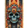 Flower Crown Skull with Third Eye