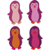 pinguin 4fach bunt