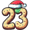 23 Number Christmas Cookie