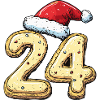 24 Number Christmas Cookie