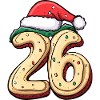 26 Number Christmas Cookie