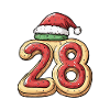 28 Number Christmas Cookie