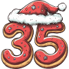 35 Number Christmas Cookie