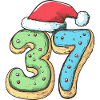 37 Number Christmas Cookie