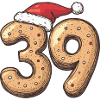39 Number Christmas Cookie
