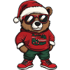 Bear Christmas Comic Cool