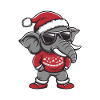 Elephant Christmas Comic Cool