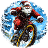 Weihnachtsmann Mountainbiker