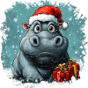 Hippopotamus Christmas