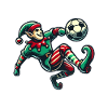 Christmas Elf Football Player Motif