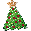 Weihnachtsbaum mit Pfefferkuchen