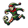 Christmas Elf Soccer Player Fun