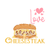 Peace love cheesesteak