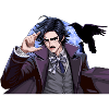 Night magician in the moonlight