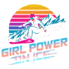 Weibliche Power-Snowboarderin