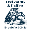 Kaffe och croissanter Breakfast Club