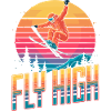 Sunset Snowboarder Artistic Design