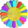 fleur multicouleurs