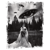 Hauska kana Ufo Design Kanan ystävät