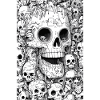 Skeleton shell in black and white
