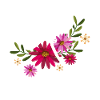 Dragonfly With Flowers
