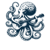 Octopus plays guitar