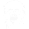 Affe mit Kopfhörern Cooles Musikdesign