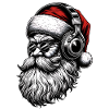 Hipster Santa Headphones