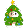 Cat and Christmas tree