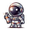 Graffiti Sprayer Astronaut