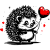 Igel mit Herz Luftballon - Heartful Creatures