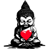 Ballon Bouddha avec Cœur - Heartful Creatures