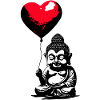 Ballon Bouddha avec Cœur - Heartful Creatures