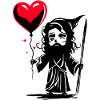 Odin with Heart Balloon - Heartful Creatures